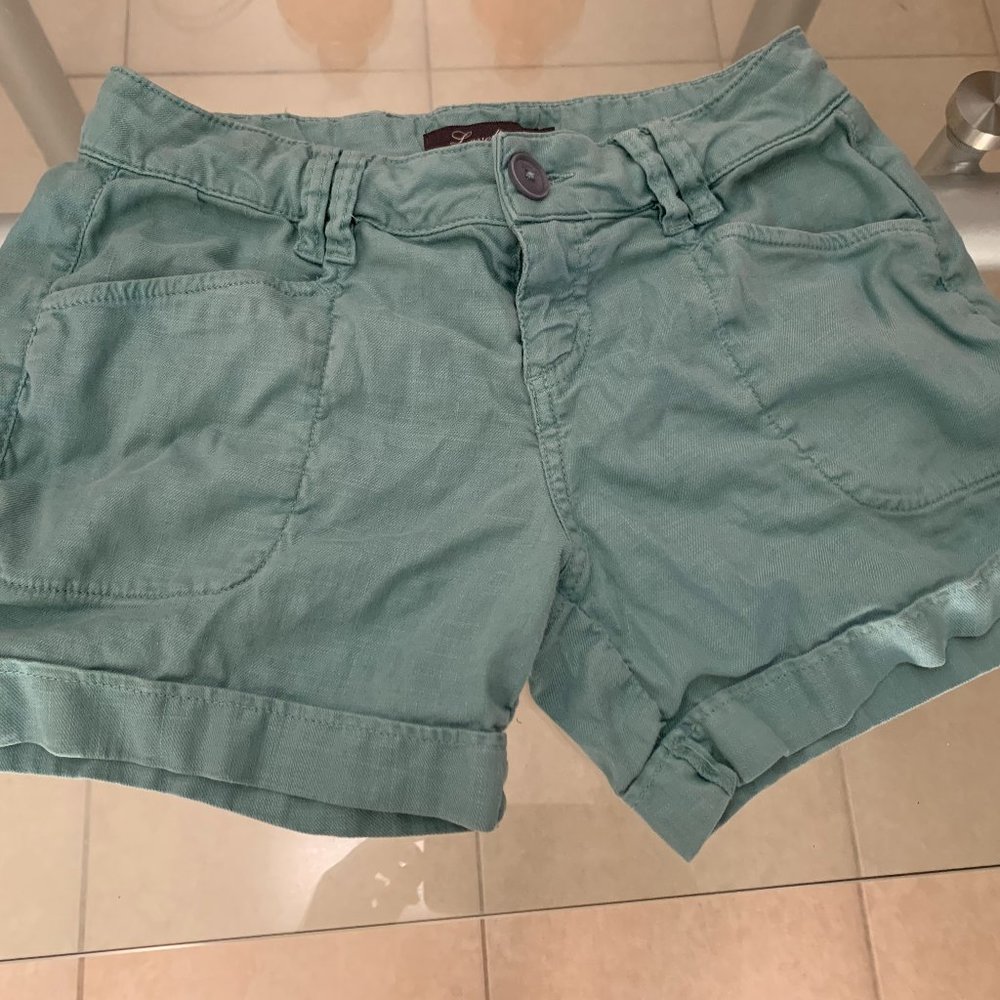 Level 99 pale green shorts, comfortable fit sz 26
